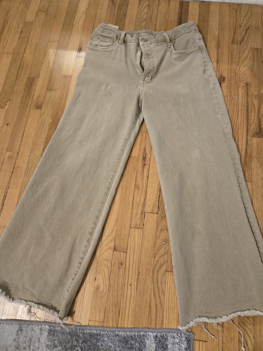 Women's Wide-Leg Jeans in Light Khaki Kut From The Kloth